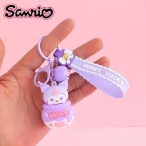Kuromi Honey Keychain - Purple and Pink
